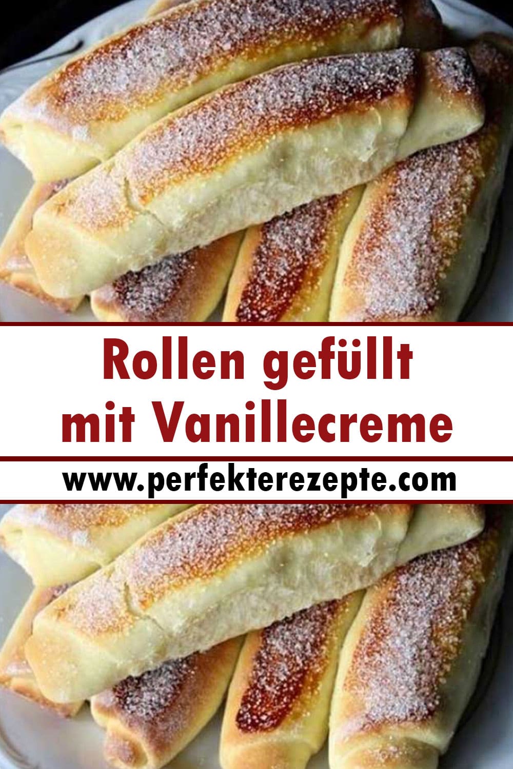 Rollen gefüllt mit Vanillecreme Rezept