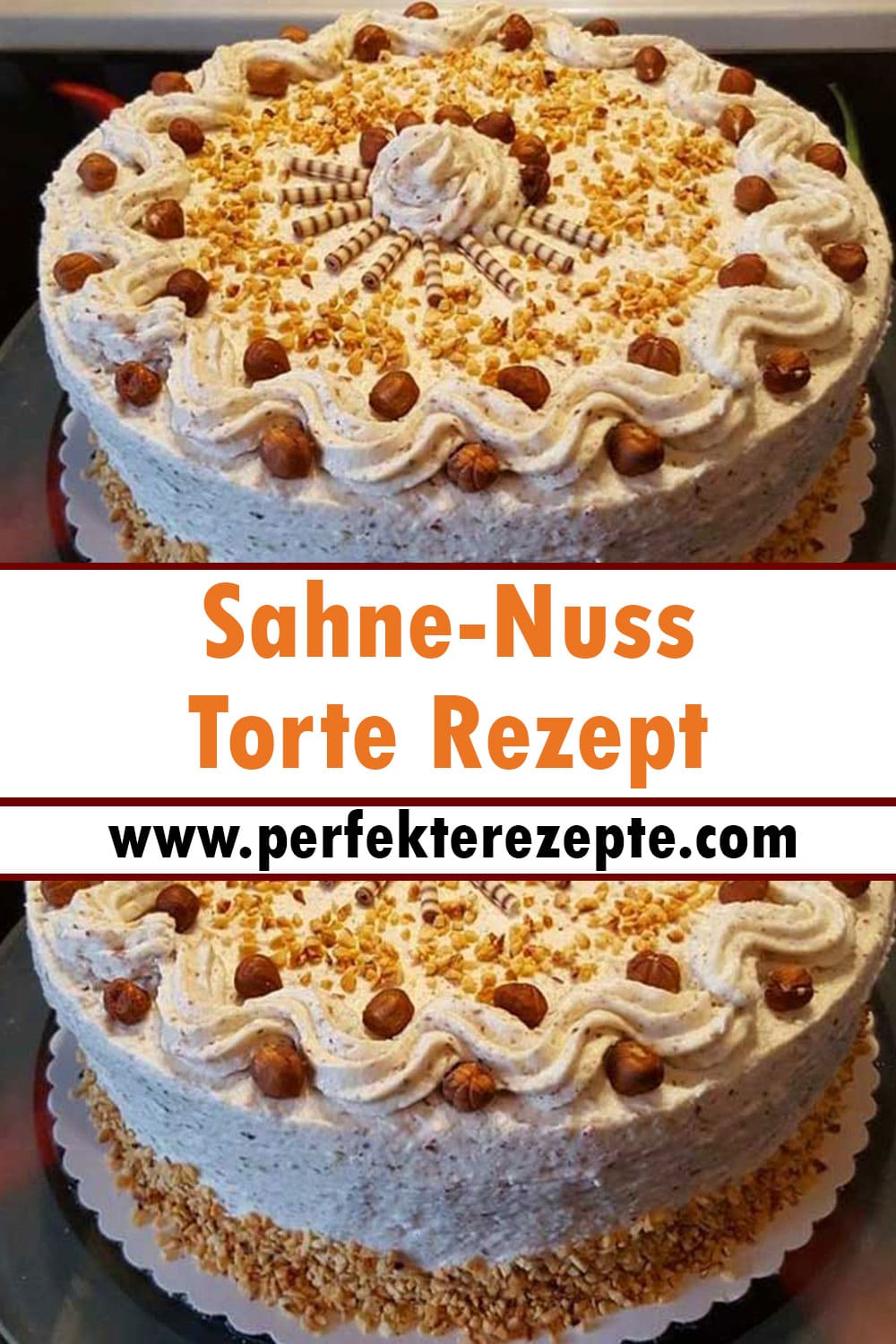 Sahne-Nuss-Torte Rezept