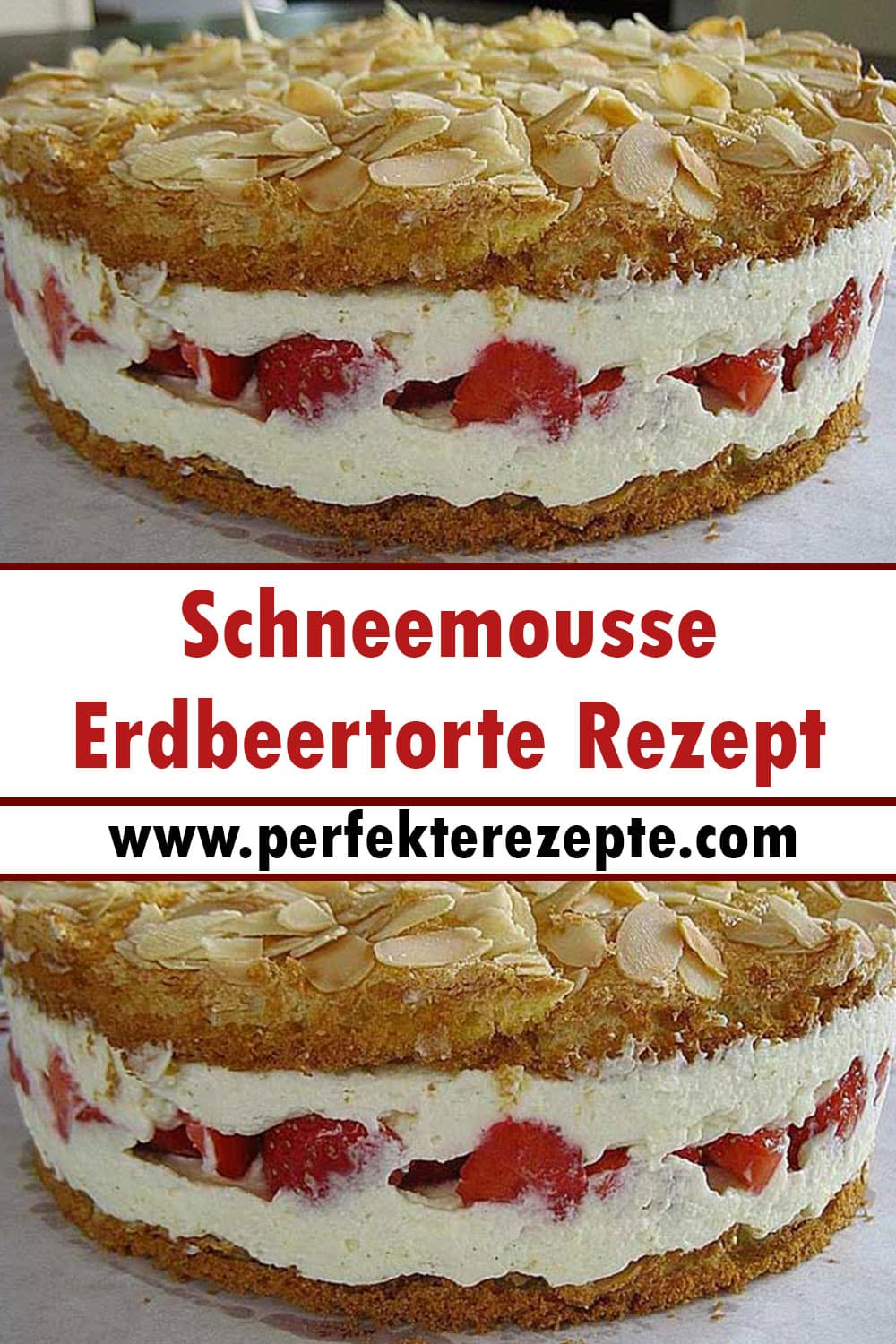 Schneemousse-Erdbeertorte Rezept