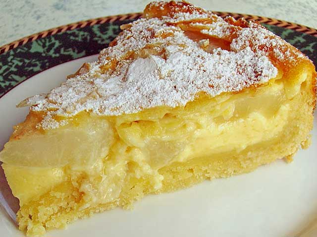 Schneller Birnenkuchen mit Vanilleguss Rezept