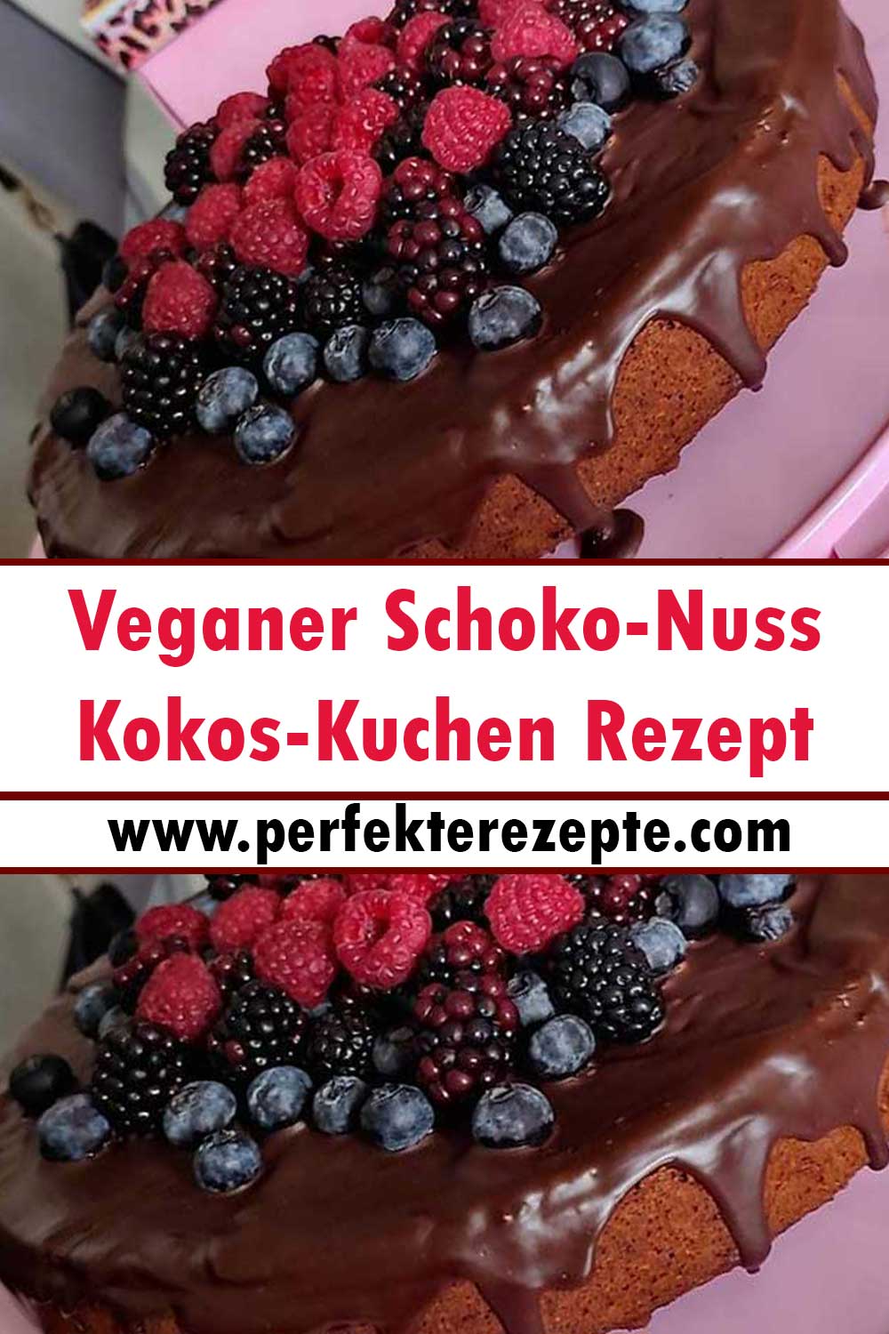 Veganer Schoko-Nuss-Kokos-Kuchen Rezept