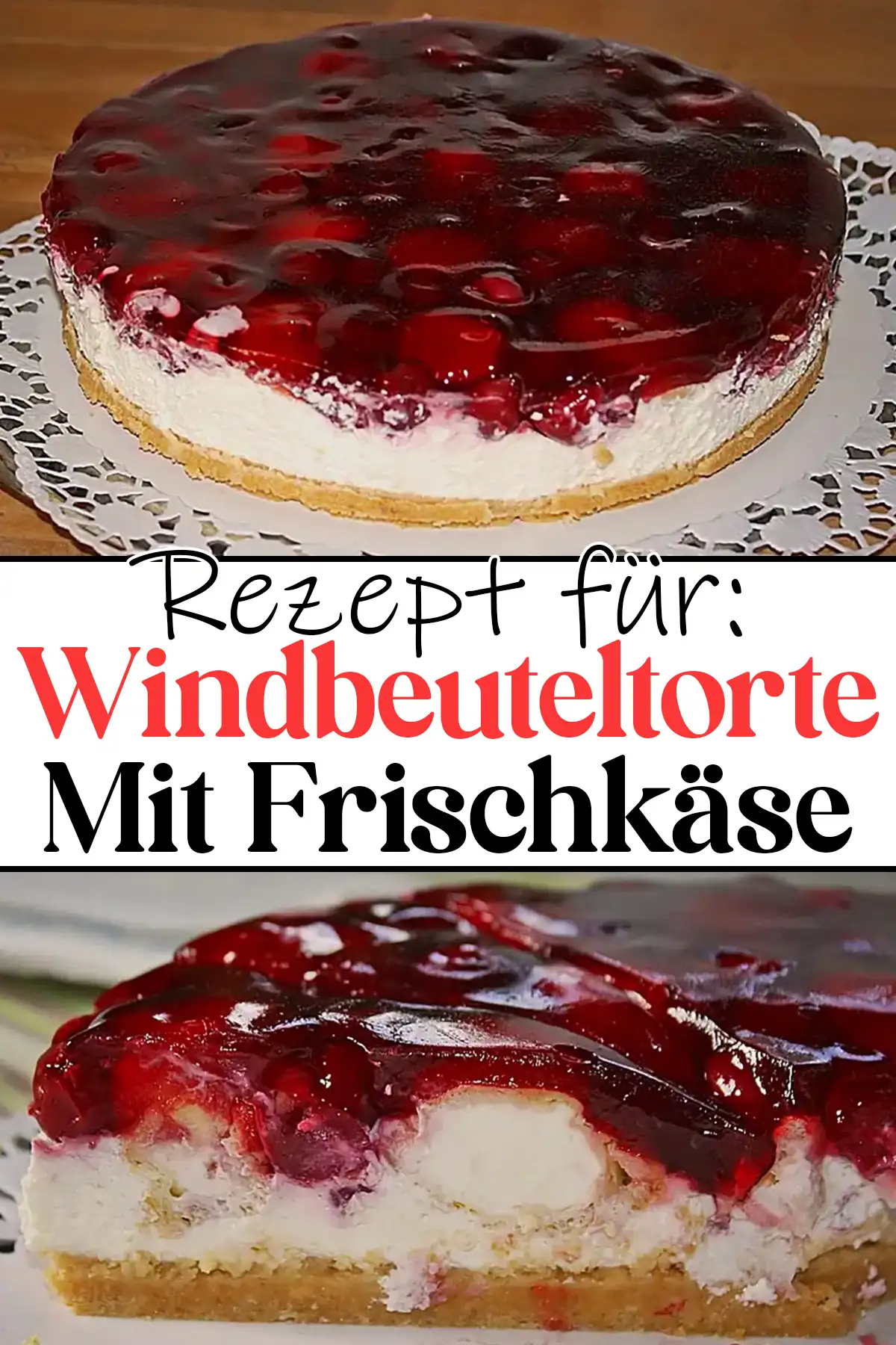 Windbeuteltorte Mit Frischkäse Rezept ohne Backen