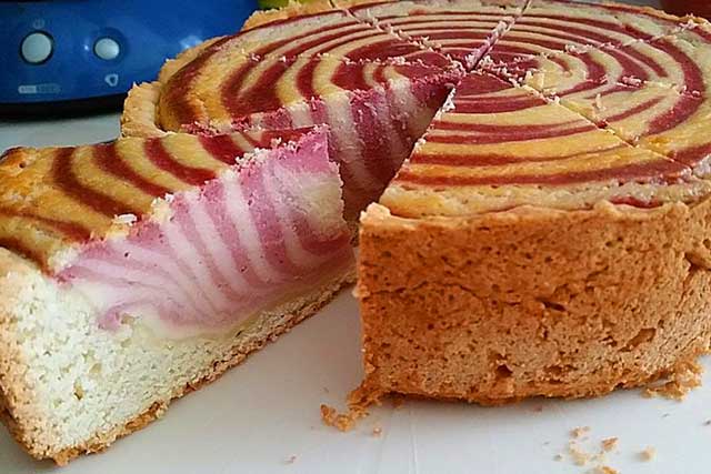 Zebra-Himbeer-Käsekuchen Rezept