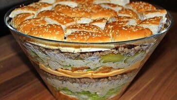 Big Mac Salat, Big Mac als Schichtsalat Rezept
