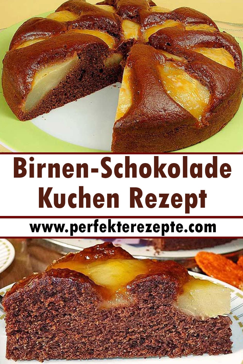 Birnen-Schokolade-Kuchen Rezept