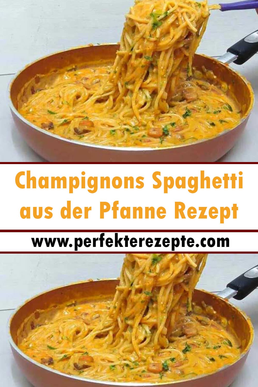 Champignons Spaghetti aus der Pfanne Rezept