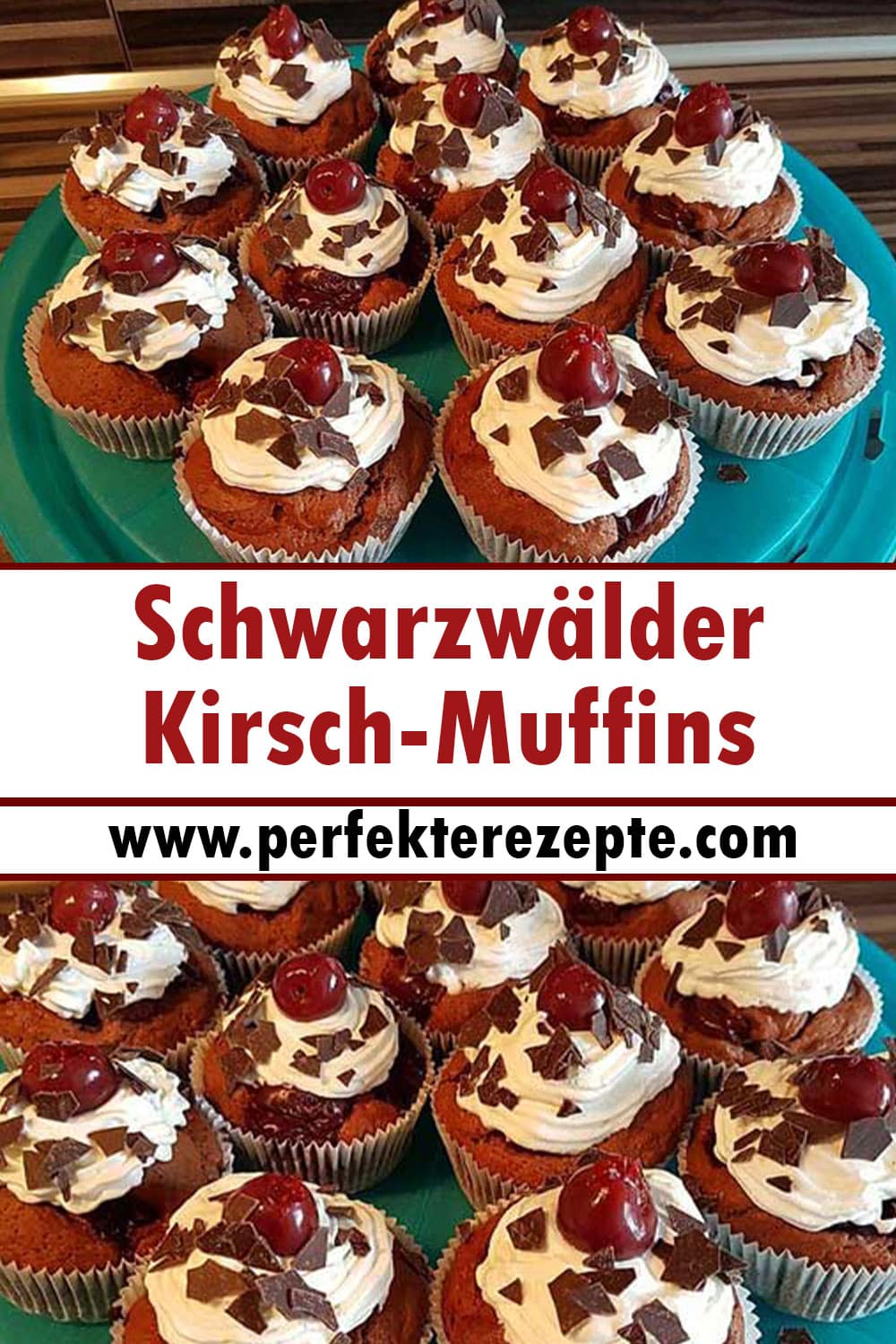 Einfach köstlich Schwarzwälder Kirsch-Muffins Rezept