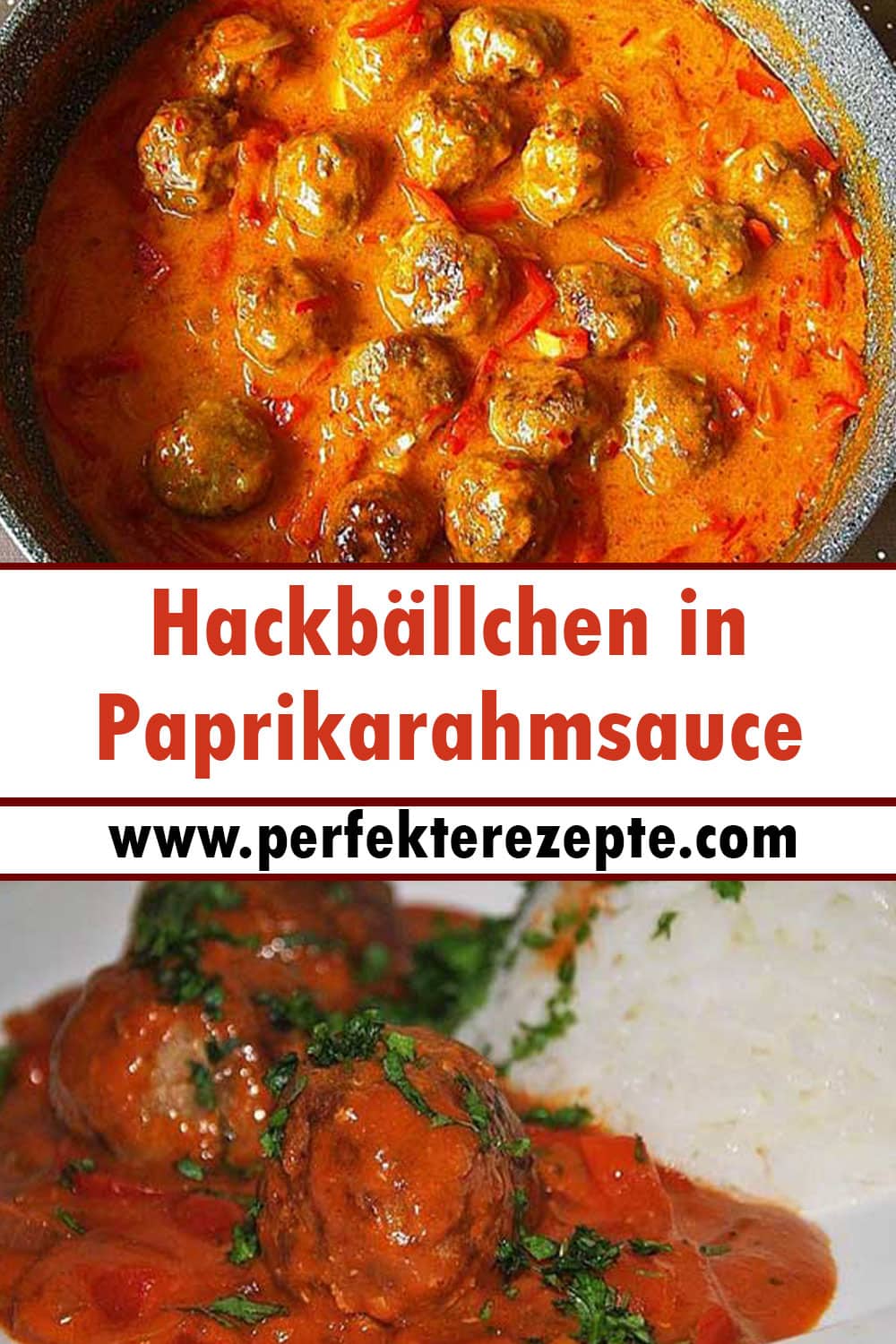 Hackbällchen in Paprikarahmsauce Rezept