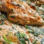 Hähnchen in cremiger Spinat-Parmesan-Soße Rezept