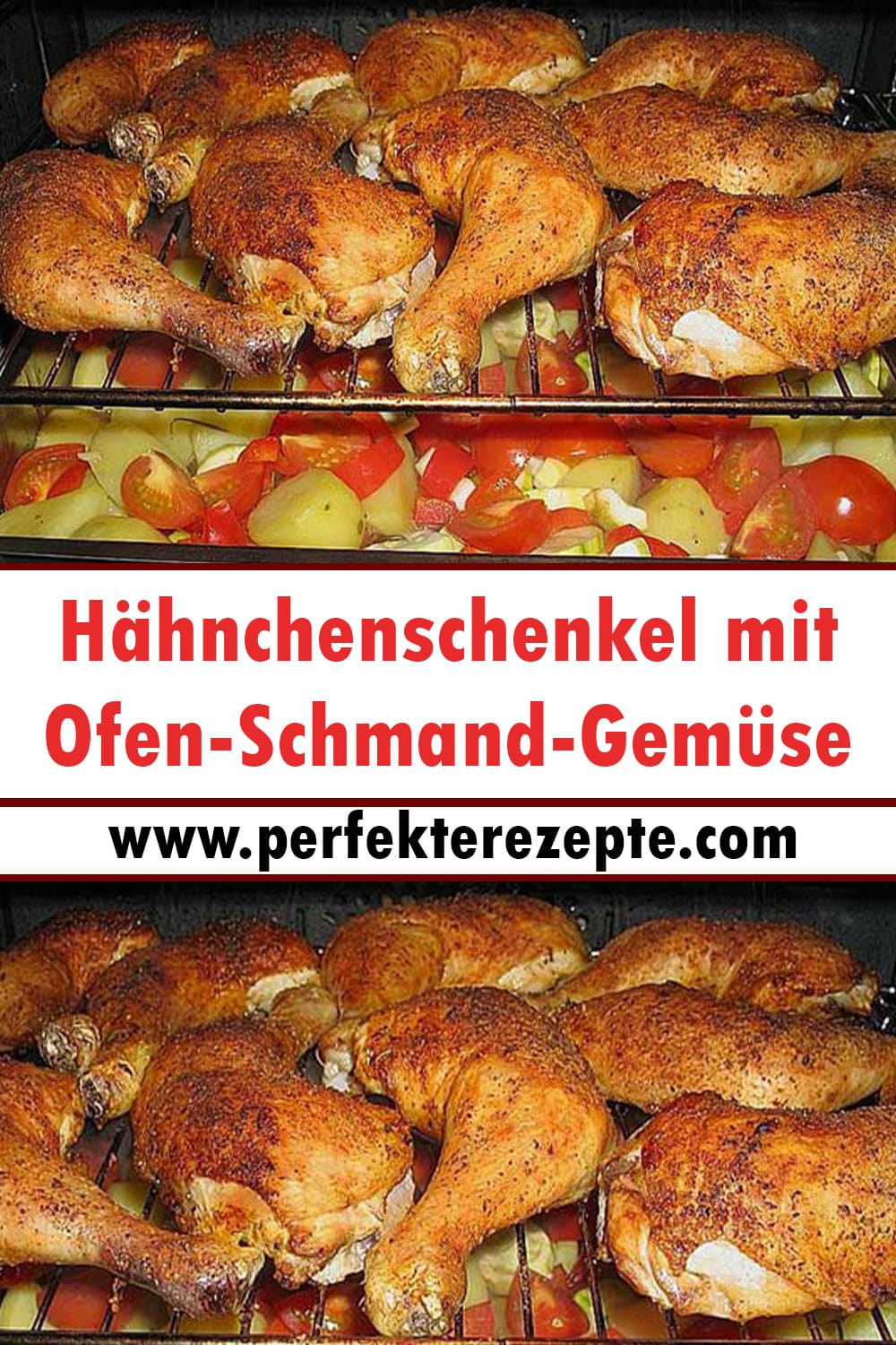 Hähnchenschenkel mit Ofen-Schmand-Gemüse Rezept