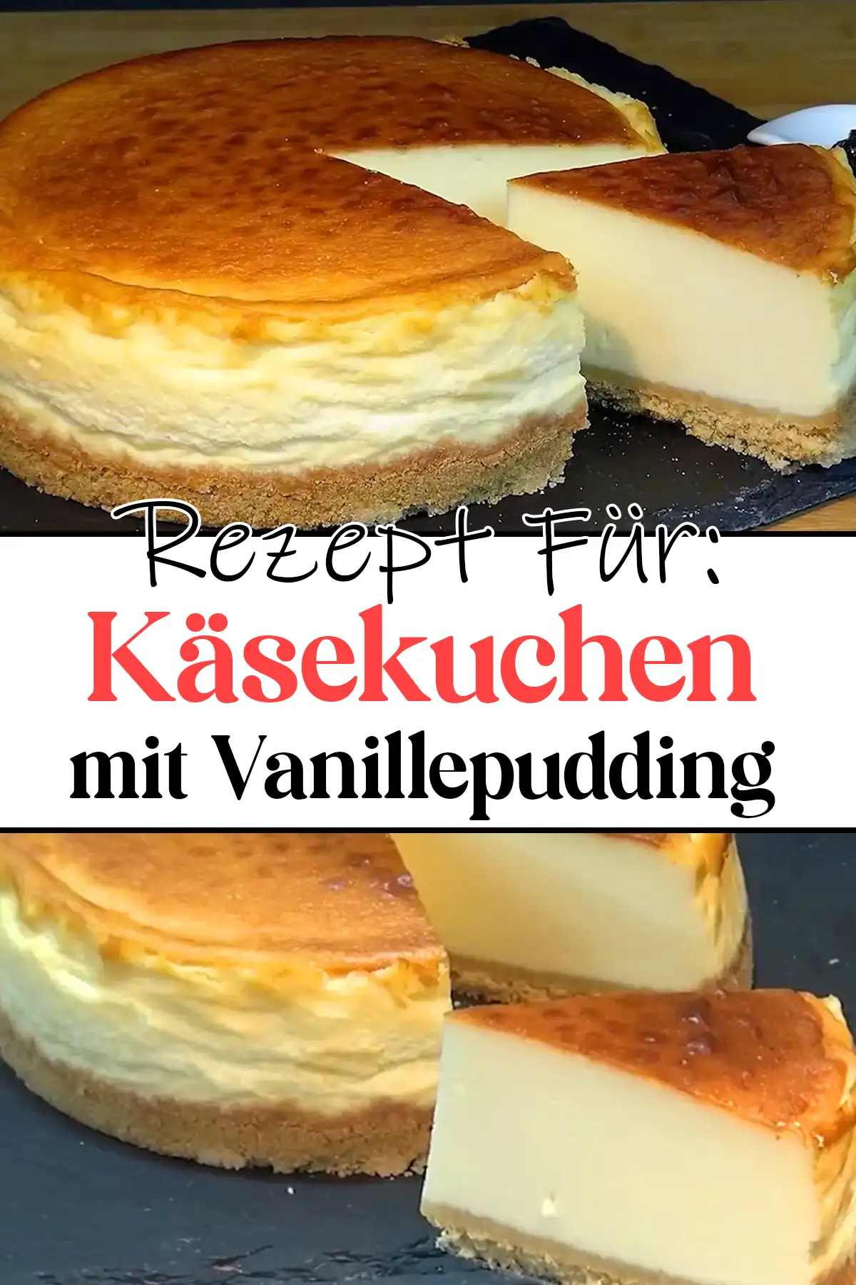 Käsekuchen mit Vanillepudding Rezept