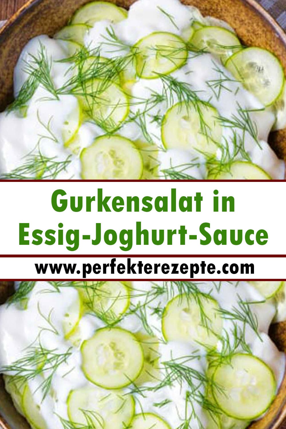 Klassicher Gurkensalat in Essig-Joghurt-Sauce Rezept