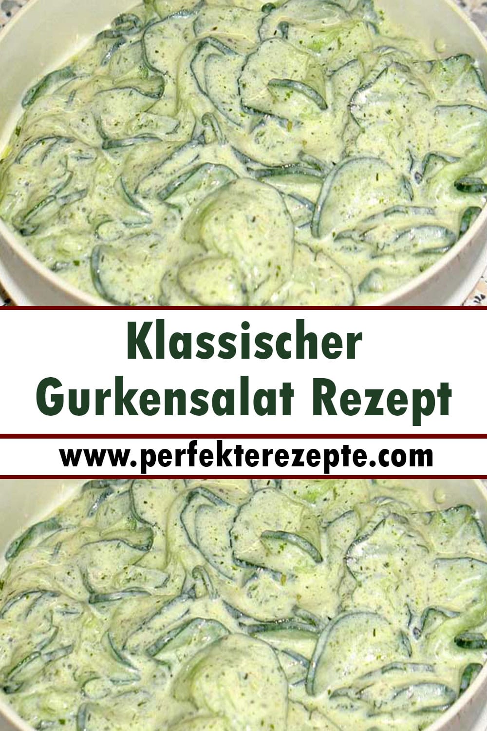 Klassischer Gurkensalat Rezept