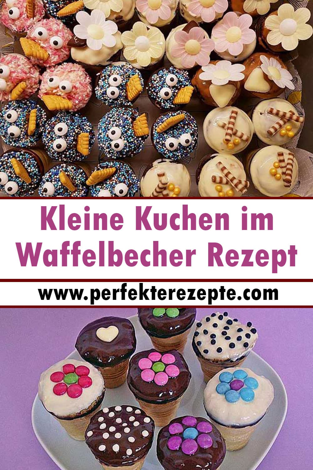 Kleine Kuchen im Waffelbecher Rezept