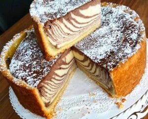 Marmorierter Cream Cheese Cake Käsekuchen Rezept