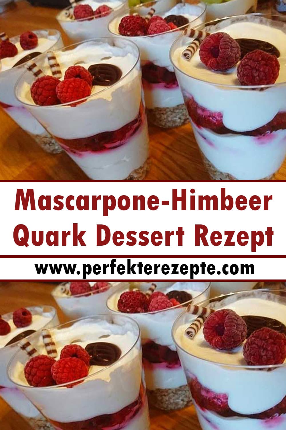 Mascarpone-Himbeer-Quark Dessert Rezept