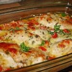 Mozzarella-Hähnchen in Basilikum-Sahnesauce Rezept