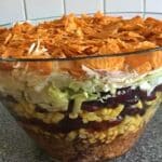 Nacho Salat, Mexikanischer Schichtsalat Rezept