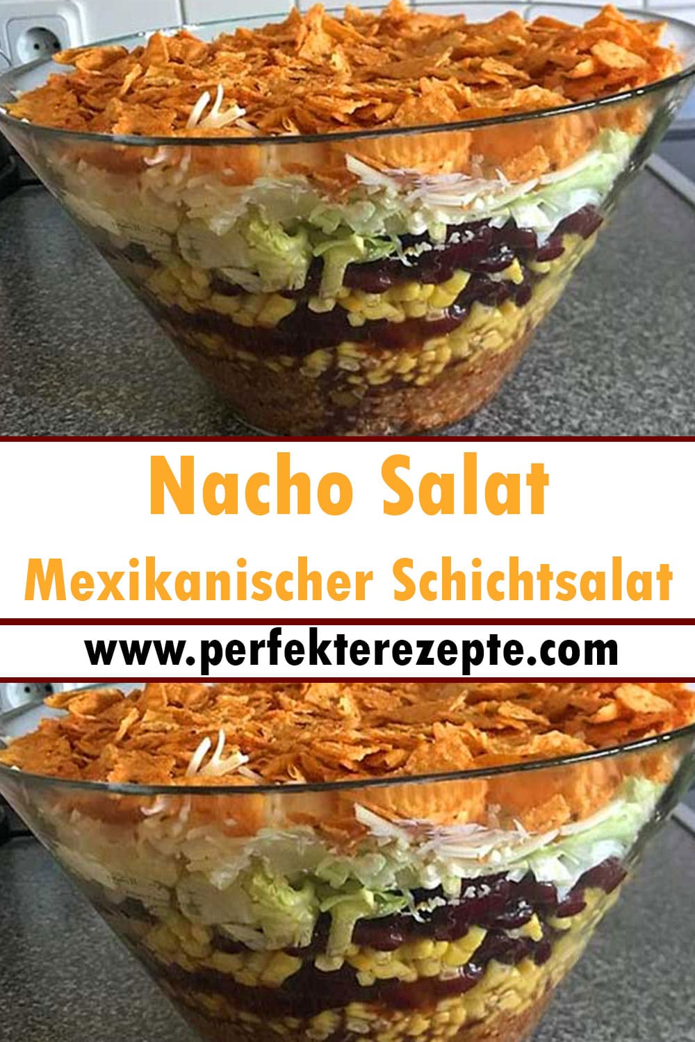 Nacho Salat, Mexikanischer Schichtsalat Rezept
