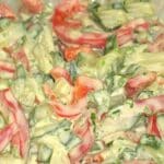 Paprika Gurken Salat Rezept mit Joghurt Senf Dressing