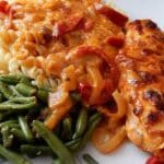 Paprika-Sahne-Hähnchen Rezepet