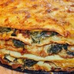Pfannkuchen torte mit Spinat und Käse Rezept