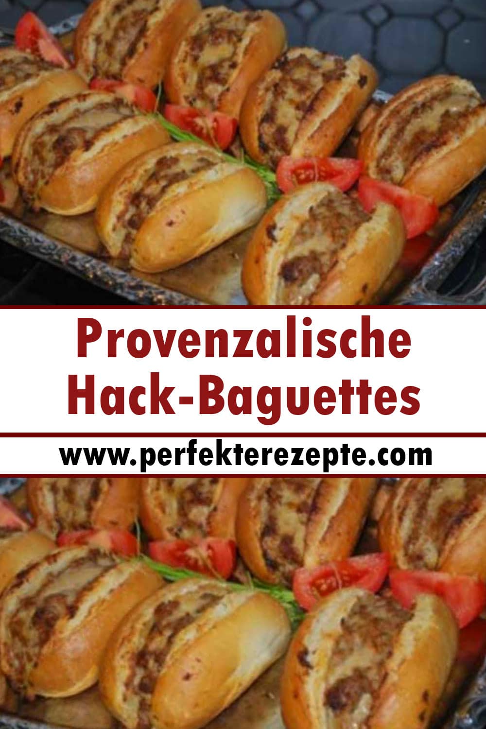 Provenzalische Hack-Baguettes Rezept