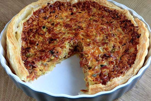 Quiche mit Lauch und Schinken Rezept