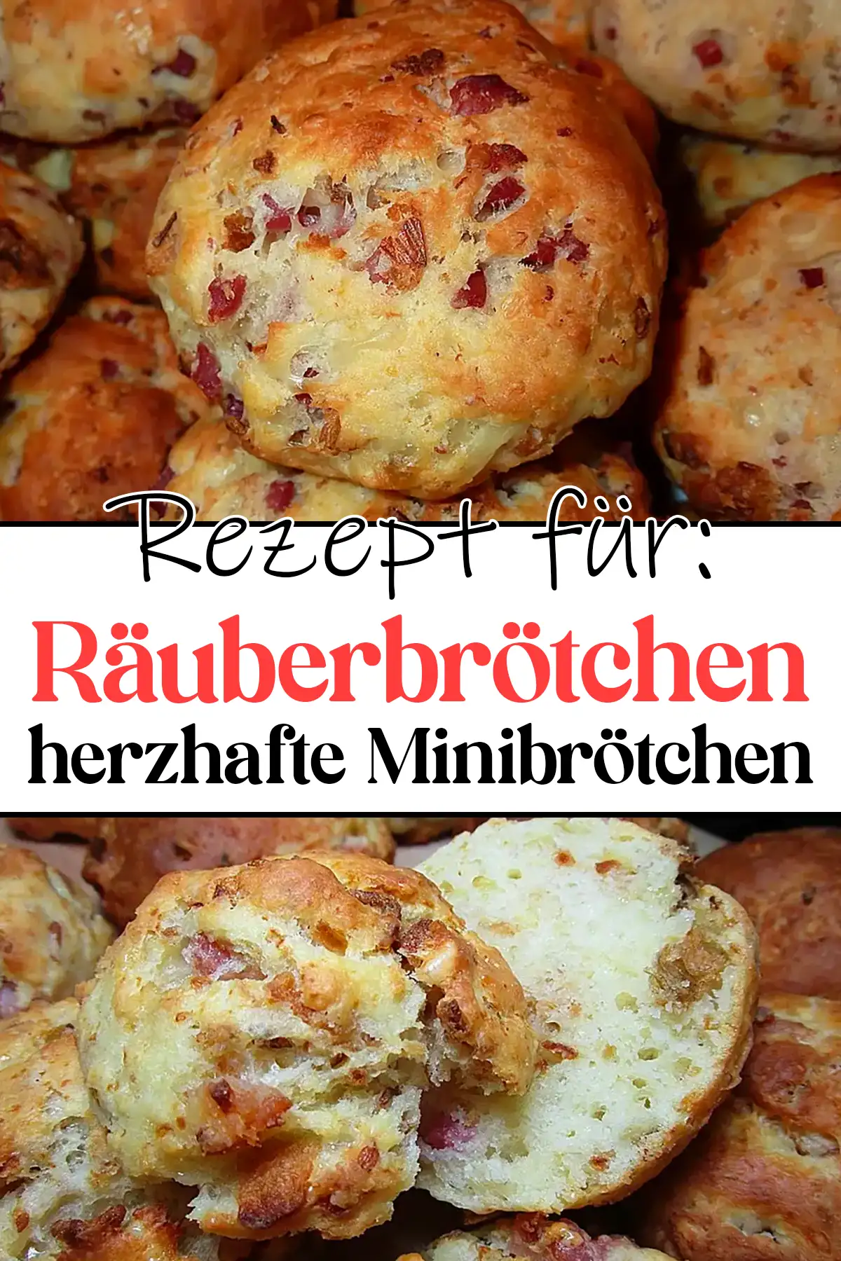 Räuberbrötchen Rezept - herzhafte Minibrötchen