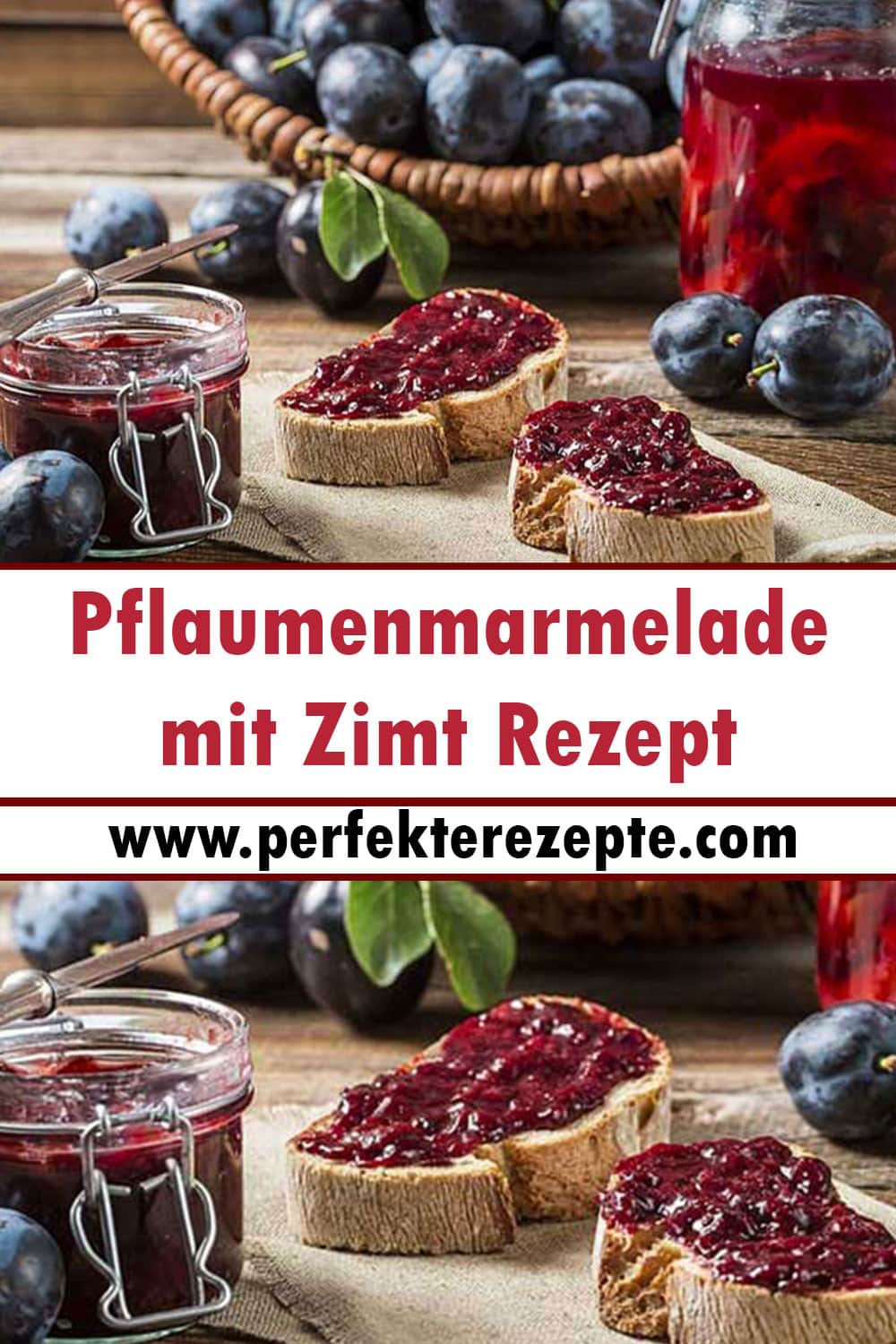 Selbstgemachte Pflaumenmarmelade mit Zimt Rezept