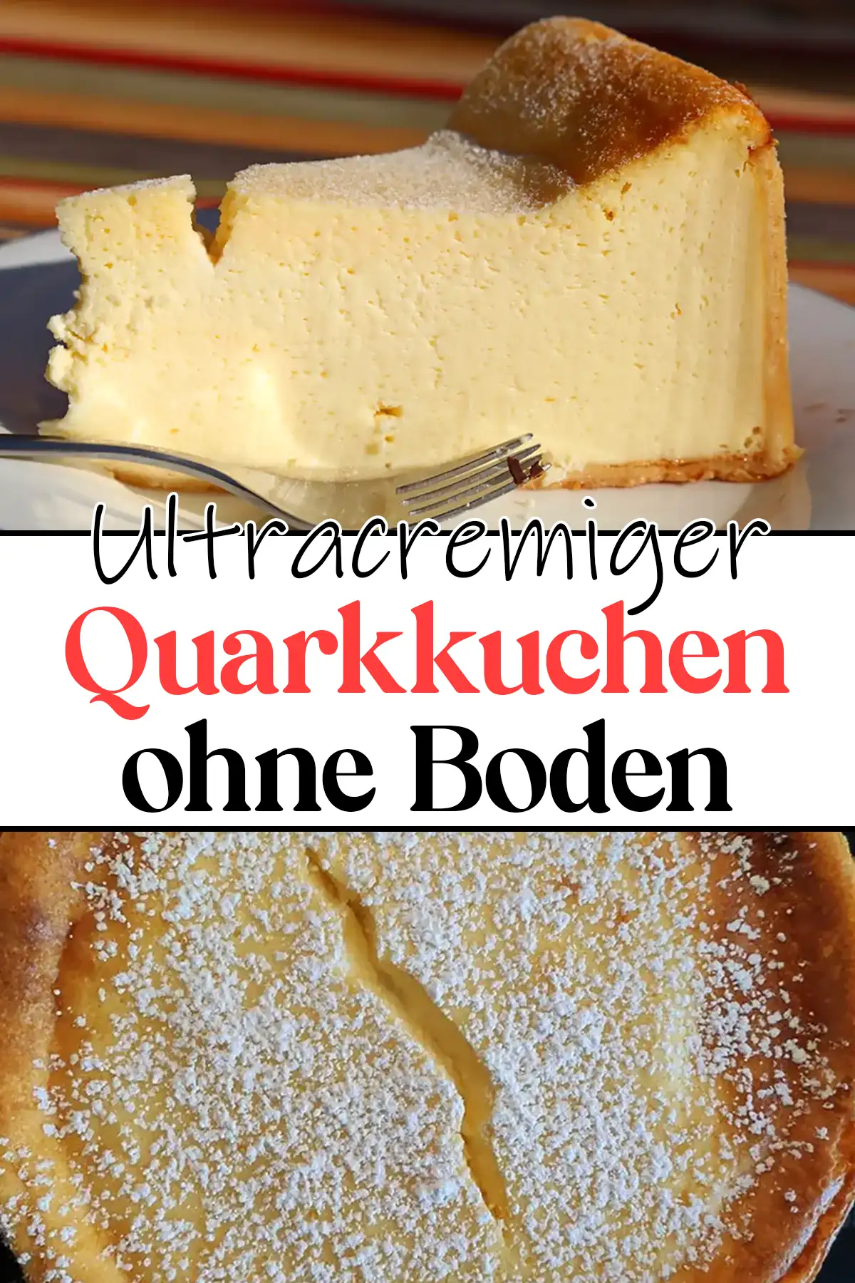 Ultracremiger Käsekuchen / Quarkkuchen ohne Boden Rezept