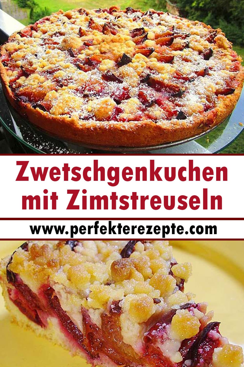 Zwetschgenkuchen mit Zimtstreuseln Rezept