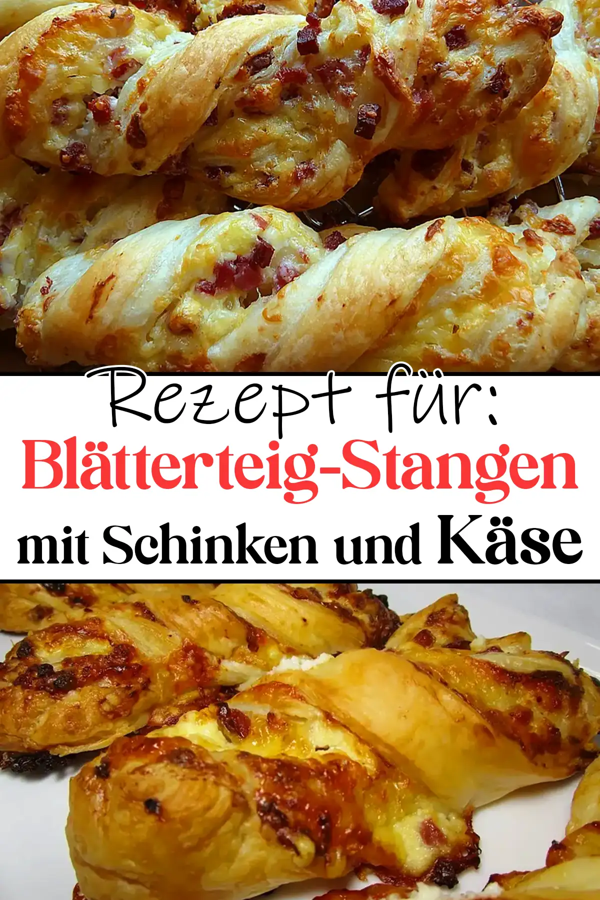 Blätterteig-Stangen mit Schinken und Käse Rezept