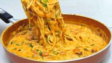 Champignons Spaghetti aus der Pfanne Rezept