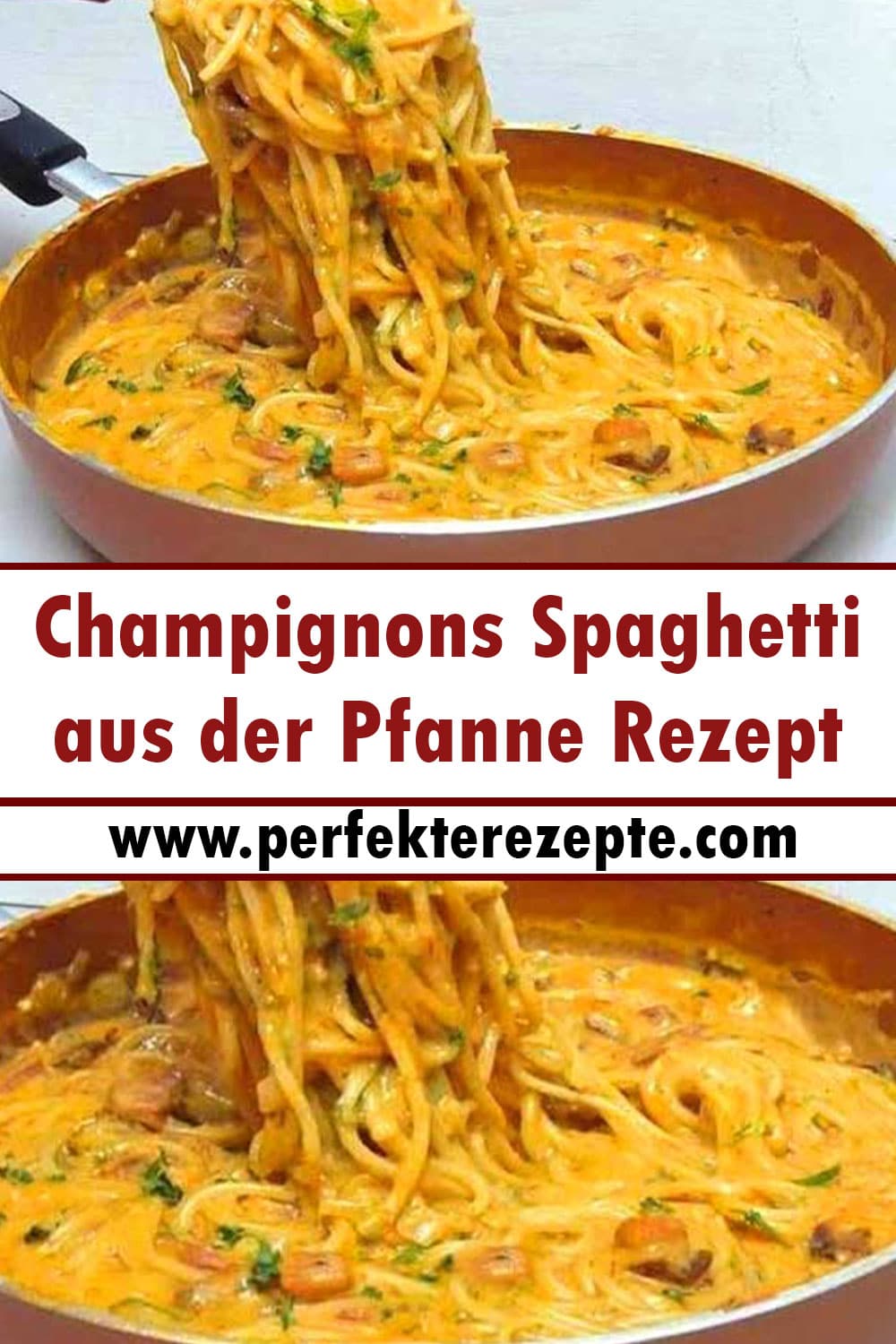 Champignons Spaghetti aus der Pfanne Rezept