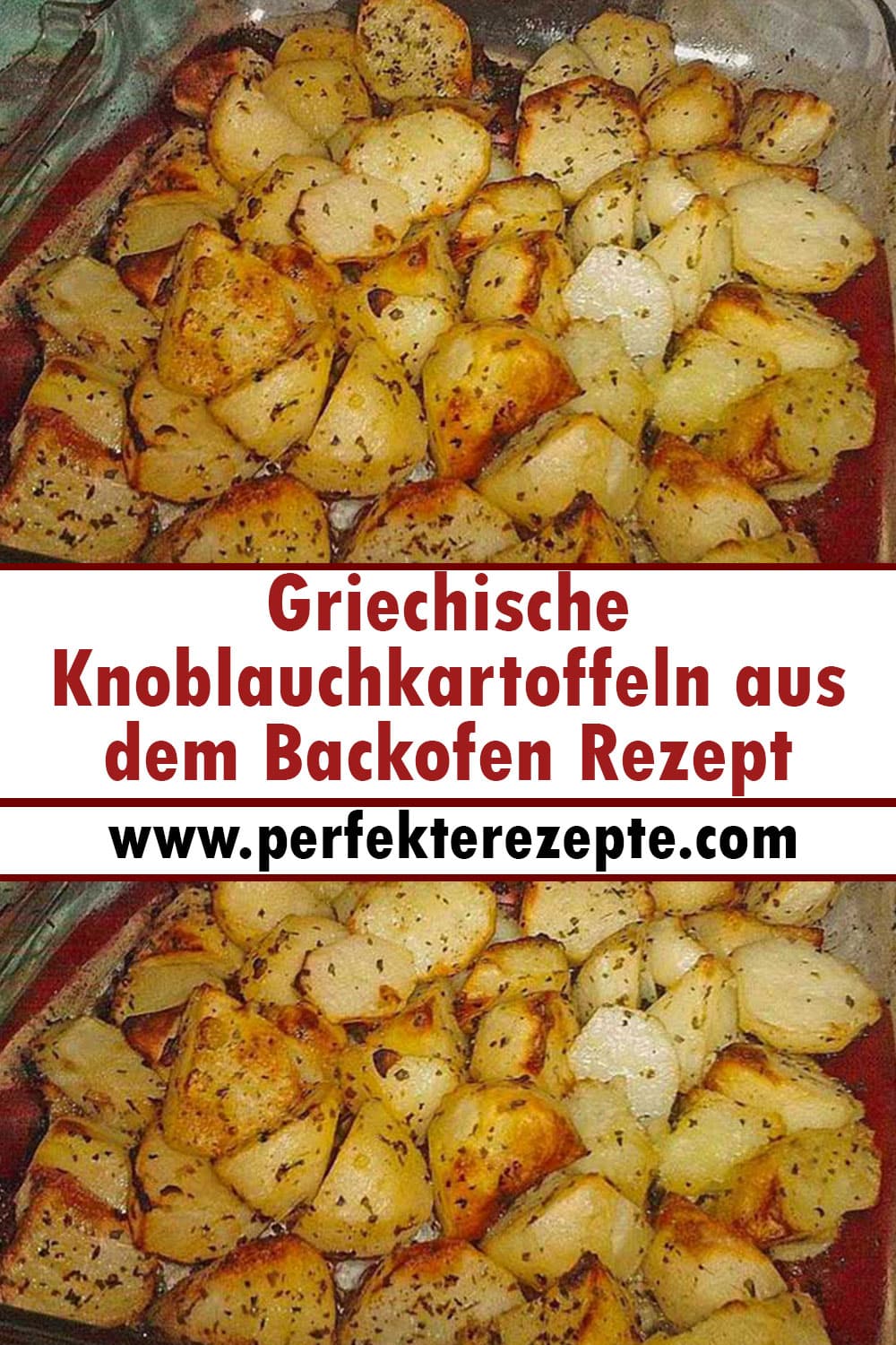 Griechische Knoblauchkartoffeln aus dem Backofen Rezept