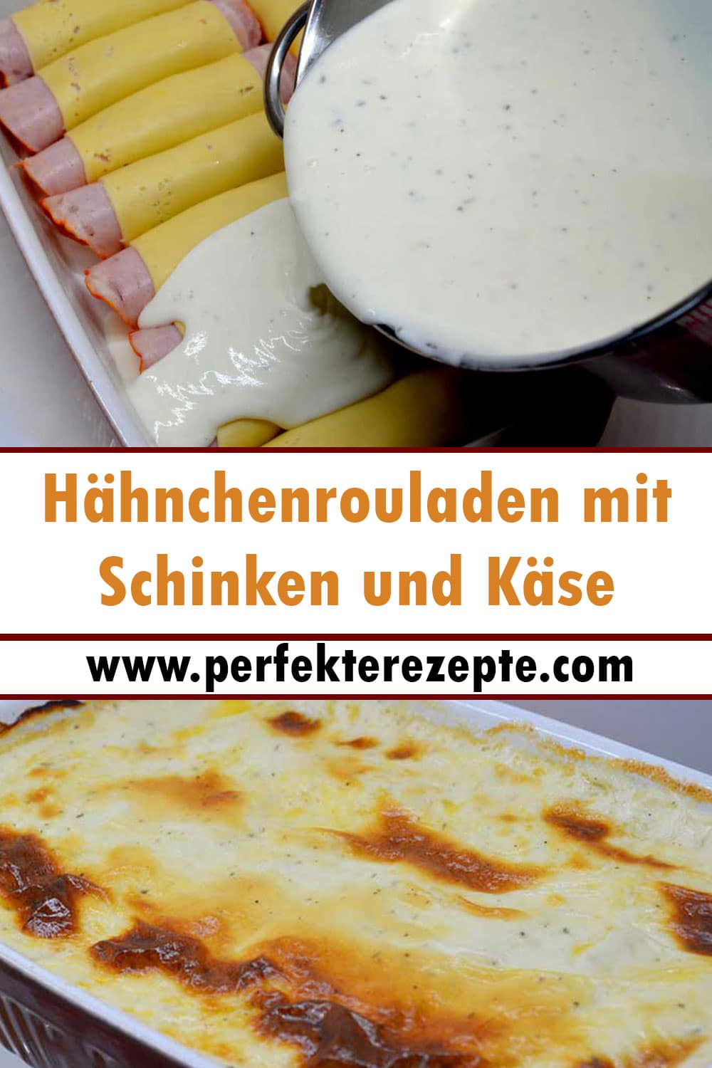 Hähnchenrouladen mit Schinken und Käse Rezept