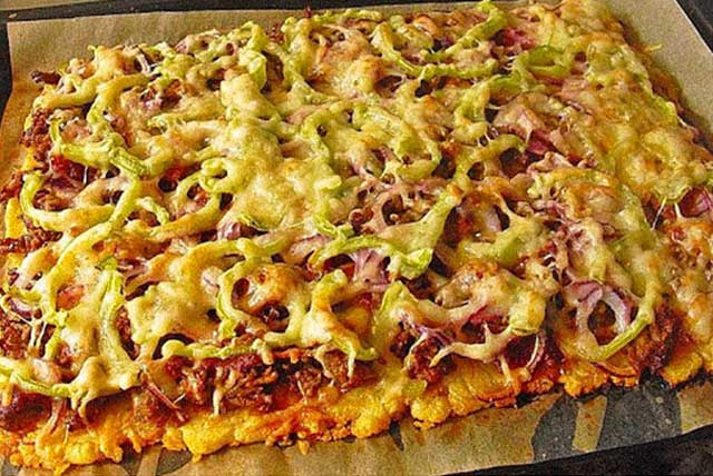 Kartoffelpizza mit Hackfleisch,ohne Hefeteig Rezept