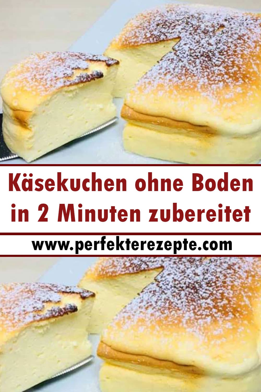 Käsekuchen ohne Boden Rezept in 2 Minuten zubereitet