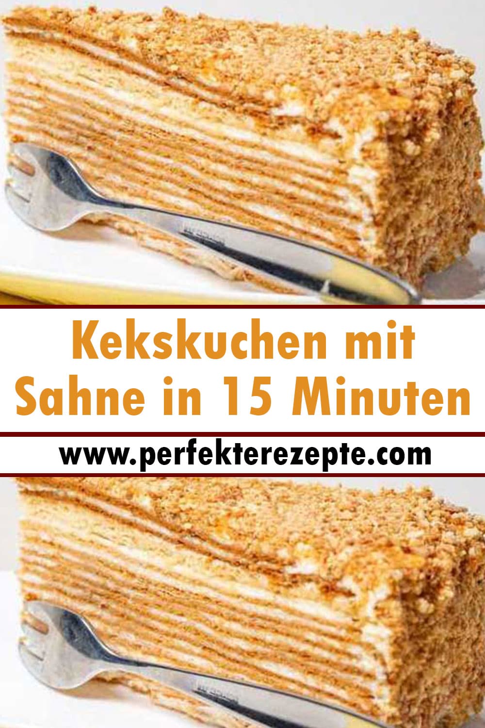 Kekskuchen mit Sahne Rezept in 15 Minuten fertig