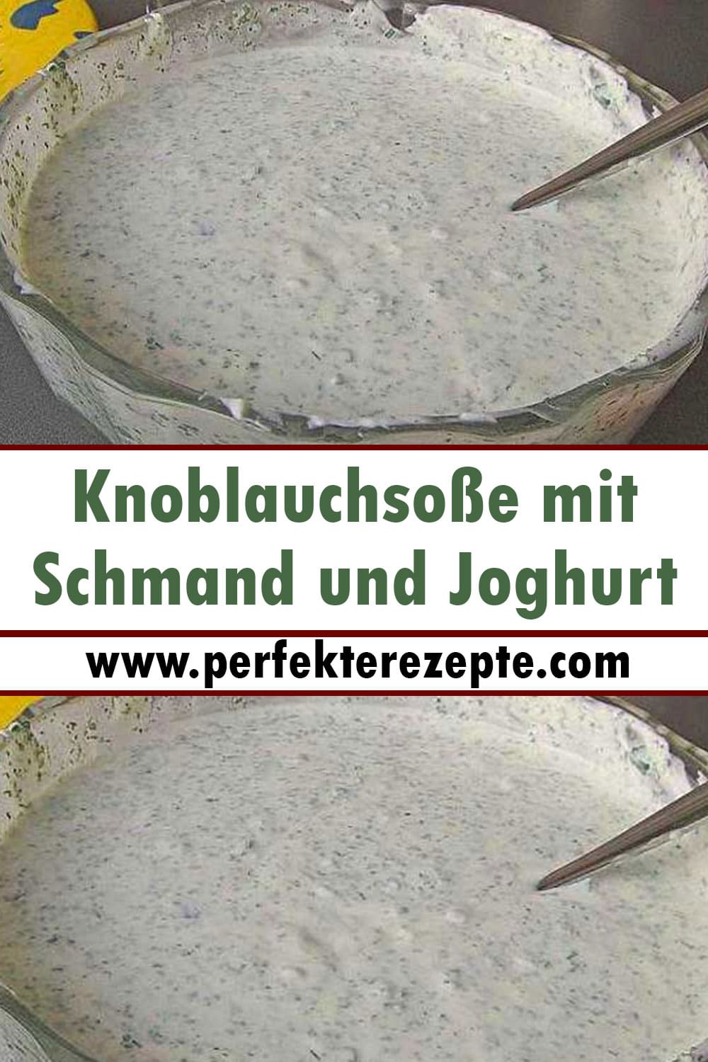 Knoblauchsoße mit Schmand und Joghurt Rezept