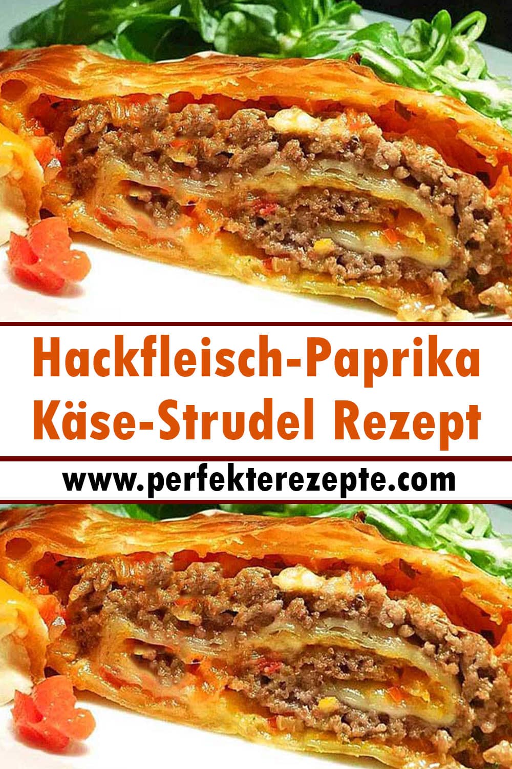Lecker Hackfleisch-Paprika-Käse-Strudel Rezept