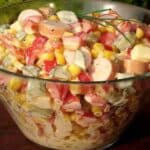 Lecker Wurst Salat Mit Paprika Und Mais Rezept