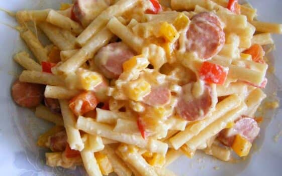 Makkaroni-Wurst-Pfanne Rezept: schnel...