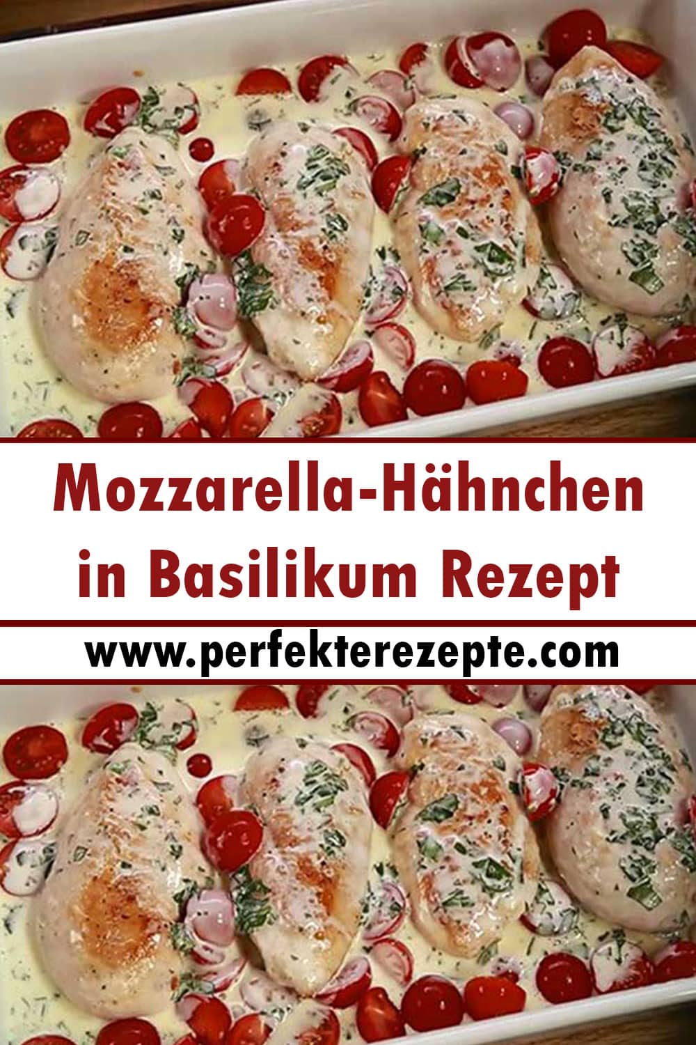 Mozzarella-Hähnchen in Basilikum Rezept