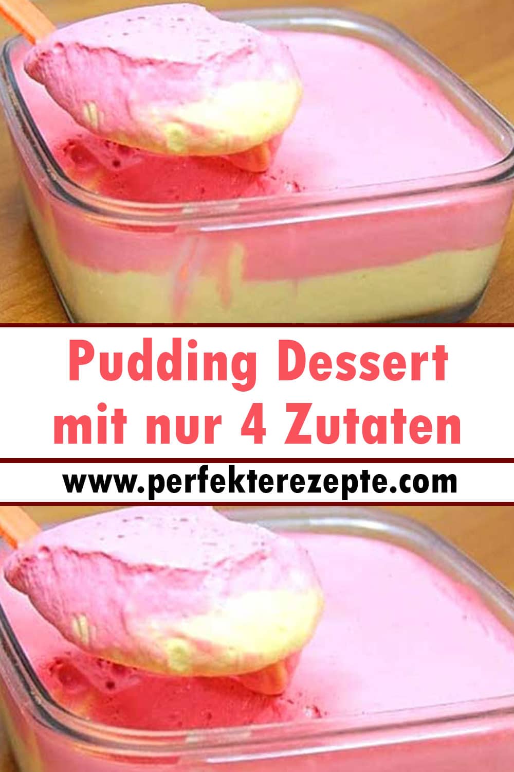 Pudding Dessert Rezept mit nur 4 Zutaten
