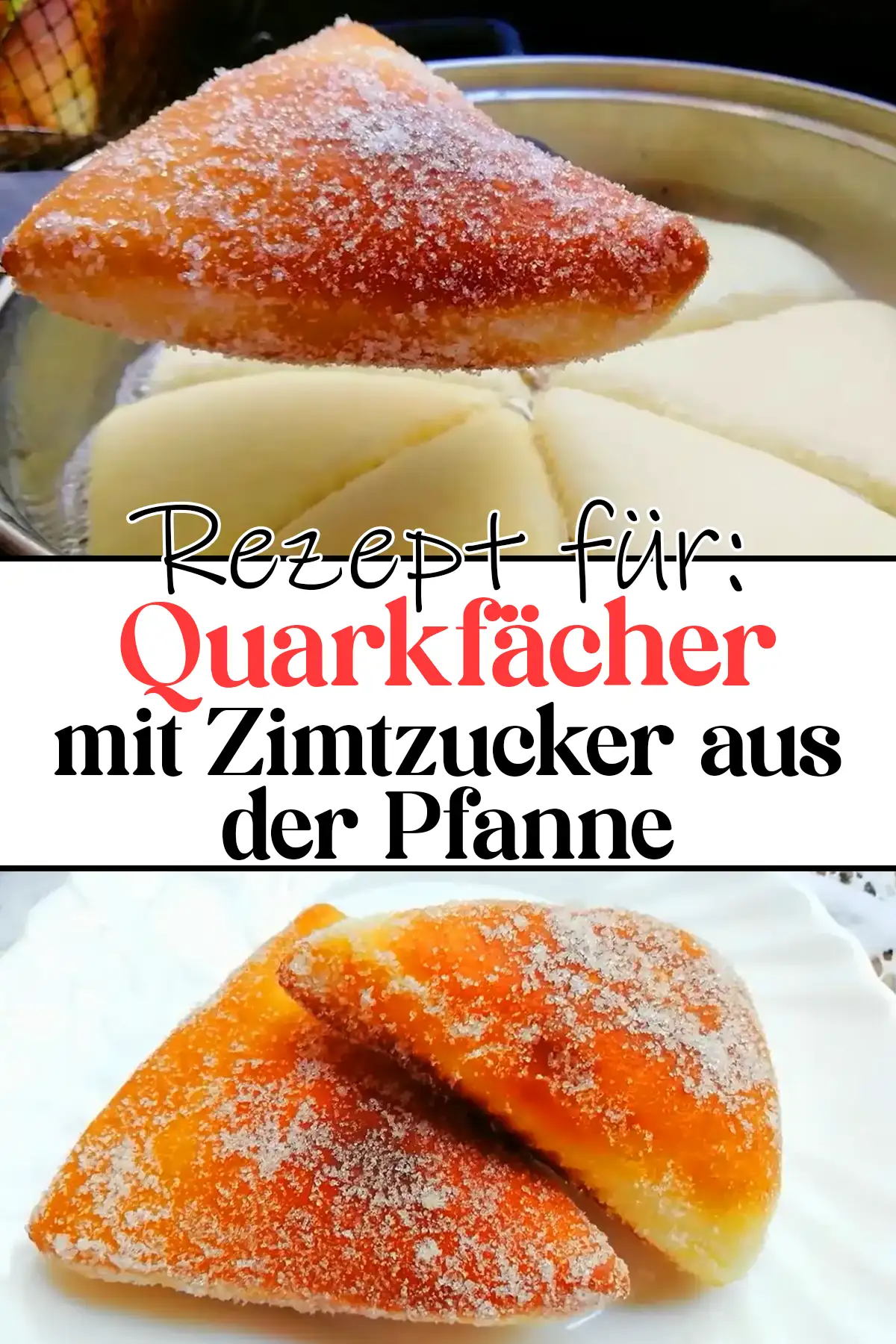 Quarkfächer mit Zimtzucker aus der Pfanne Rezept