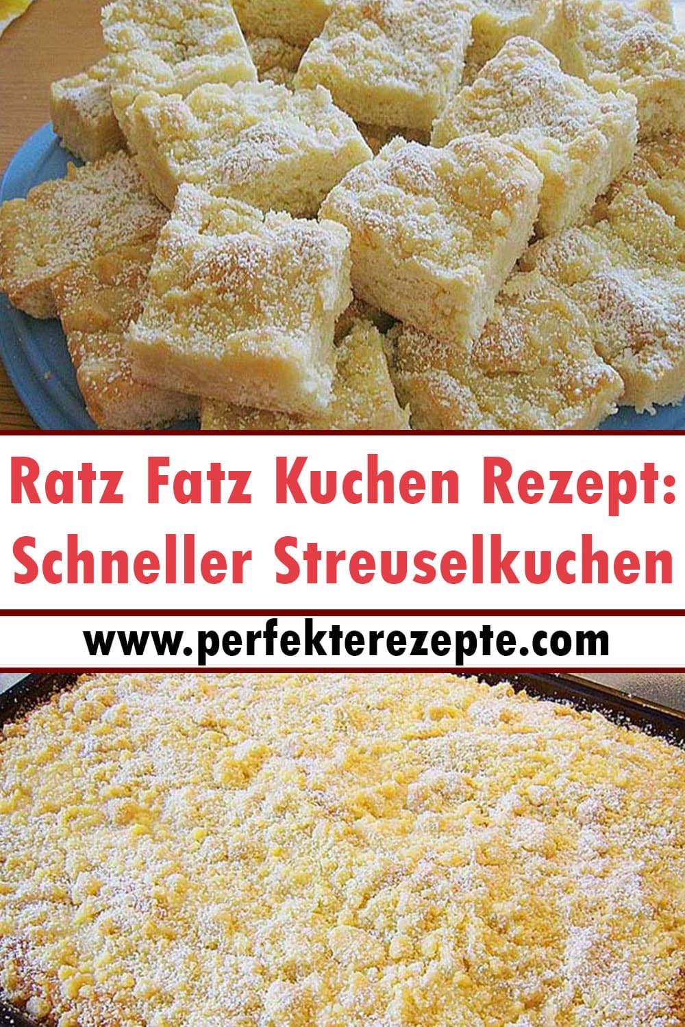Ratz Fatz Kuchen Rezept: Schneller Streuselkuchen