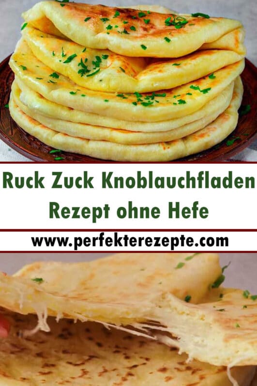 Ruck Zuck Knoblauchfladen Rezept ohne Hefe - Schnelle und Einfache Rezepte