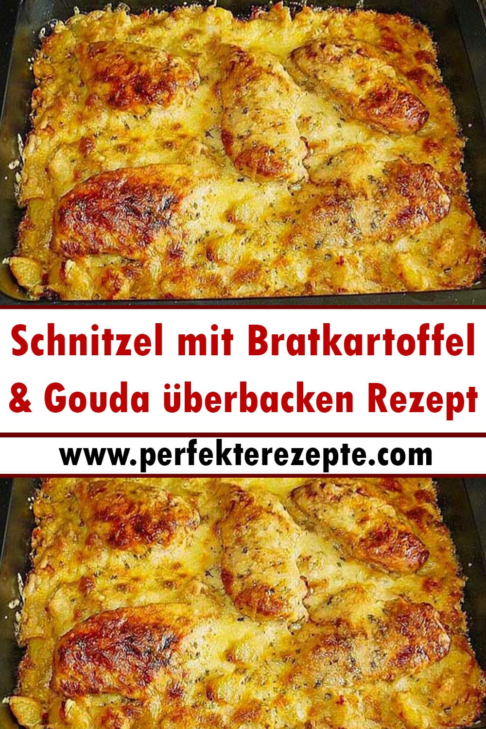 Schnitzel mit Bratkartoffel & Gouda überbacken Rezept